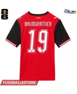 Günstige Österreich Christoph Baumgartner #19 Heimtrikot WM 2026 Kurzarm